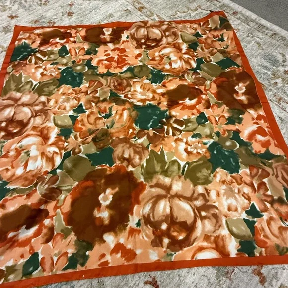 Vintage Art of the Scarf Floral Silk Scarf - Picture 2 of 12